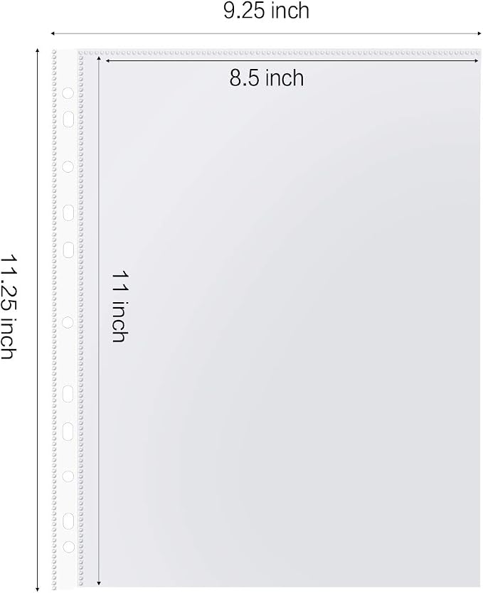 Sheet Protectors, HERKKA 600 Pack Upgrade Clear Plastic Page Protectors Sheet - Image 2