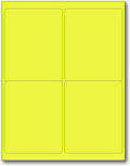 NextDayLabels - 8-1/2 x 11" Neon Color High Light Fluorescent Labels by NextDayLabels
