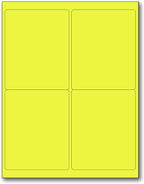 NextDayLabels - 8-1/2 x 11" Neon Color High Light Fluorescent Labels by NextDayLabels