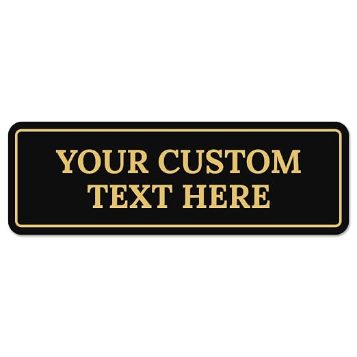 Custom Wall or Door Sign, Personalized Square Plaque Engraved Message by SigoSigns