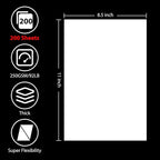 OcePor 200 Sheets White Cardstock 8.5” x 11”, 92lb/250gsm Card Stock, Thick - Image 2