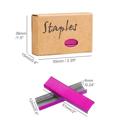 NatSumeBasics 6000 Rose Red Staples Colored Staples - Image 6