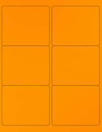 NextDayLabels - 8-1/2 x 11 Neon Color High Light Fluorescent Labels by NextDayLabels