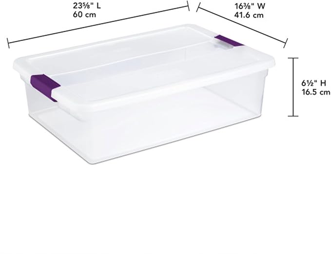 Sterilite 24-Pack 32 Quart ClearView Latch Box, Stackable Organizer Bins - Image 3