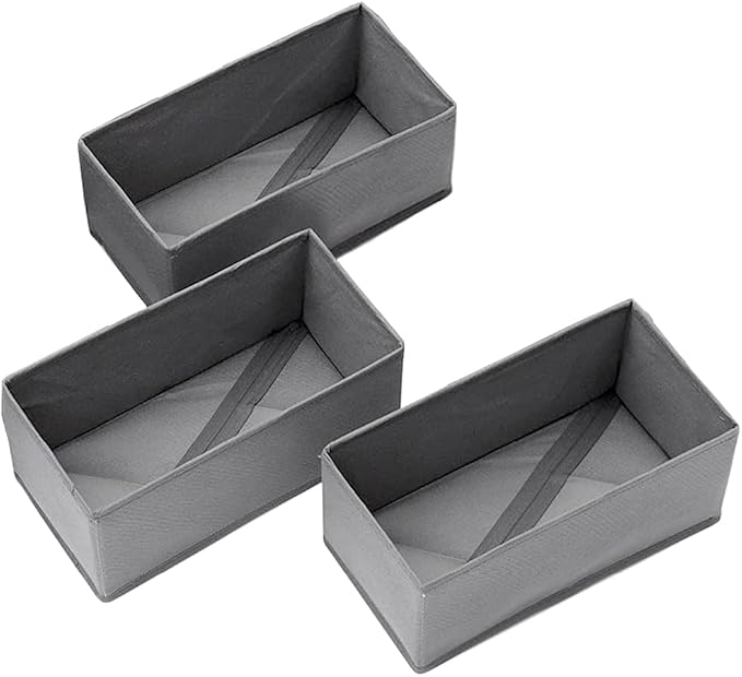 Sock Drawer Organizer 3 Pack, Fabric Drawer Organizer Clothes by Unknown