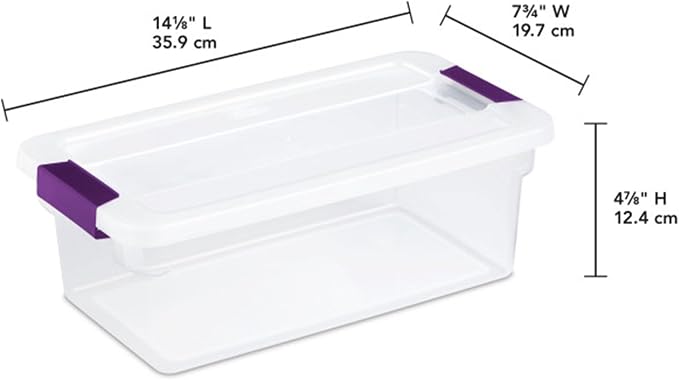 Sterilite 24-Pack 6 Quart ClearView Latch Box, Stackable Organizer Bins - Image 3