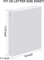 3 Ring Binder 1/2 Inch, ViVin Sturdy 0.5"-Round Ring Binder - Image 3