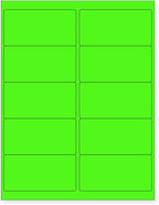 8-1/2 x 11 Neon Color High Light Fluorescent Labels by NextDayLabels
