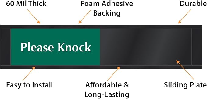 SmartSign In Session Do Not Disturb/Please Knock Slider Door Sign - Image 5