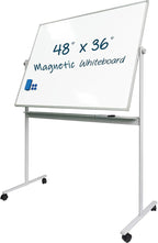 Rolling Whiteboard Magnetic Writeboard 48"x36" Flip Chart by YoupuStationery