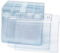 200 Pcs Clear Plastic Horizontal Name Badge ID Card Holders by Orcielo