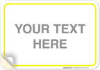 Personalized Custom Customize for Office, Delivery Yellow Sign, 10x7 Inches by SigoSigns