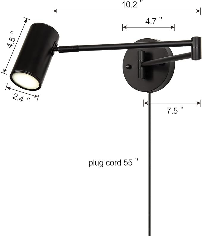 Ahaloye 2 Pack Plug in Wall Sconce - Image 6