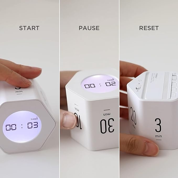 mooas Multi-Hexagon Clock Cube Timer, Digital Clock Time Timer, Pomodoro Timers - Image 3