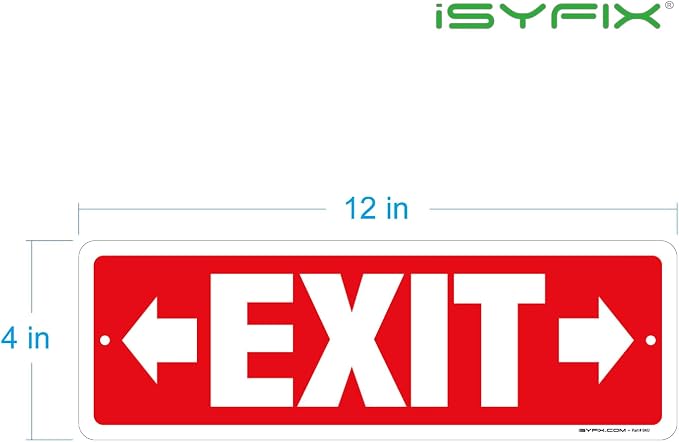 iSYFIX Exit Signs 6 Pack 12x4 Inch - Image 7