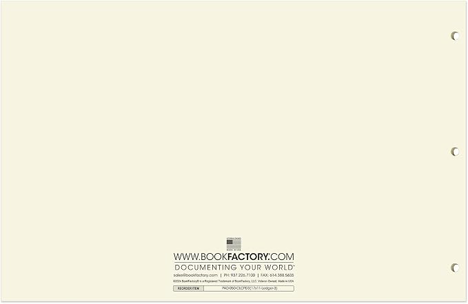 BookFactory Ledger Pad/Large 3 Column Accounting Ledger Columnar Pads - Image 3
