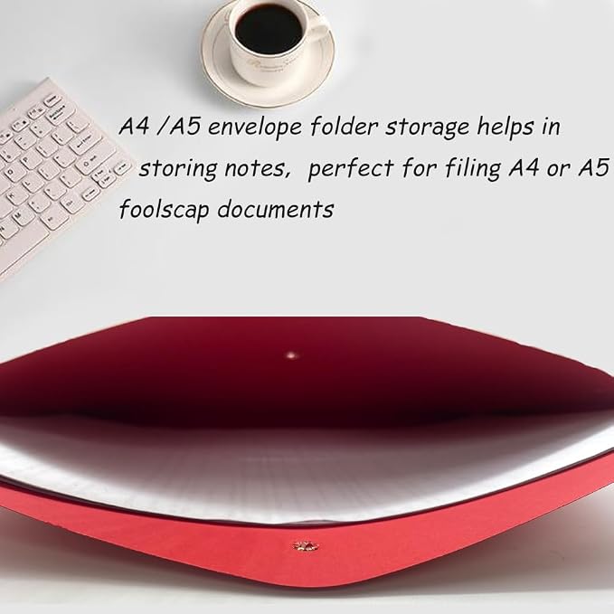 10pcs A4 Kraft Paper Envelopes Portfolio Foolscap File Folders Document Folder - Image 4