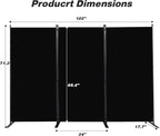 CHOSENM Room Divider, 3 Panel Folding Privacy Screens - Image 2