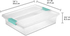 Sterilite 24-Pack Clip Box, Stackable Clear Plastic Bins - Image 3