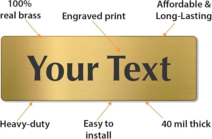 SmartSign Custom Brass Sign - Image 4