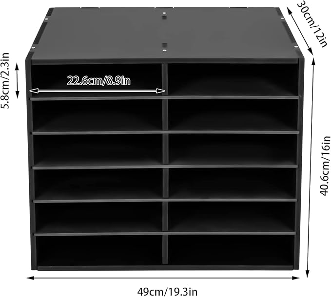 12 Slots Mail Sorters for Office, PVC Literature Organizer - Image 3