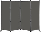MAYOLIAH 4 Panel Room Divider Screen 6Ft Tall Foldable Privacy Dividers Indoor by MayoliahHome