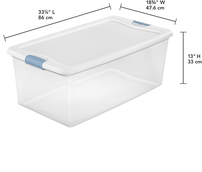Sterilite 4-Pack Latching Box, Under Bed Storage Bins - Image 2