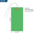 SmartSign 6.25 x 3.125 inch “Green” Blank Tyvek Shipping Tags - Image 3