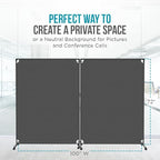 Steel-AID 100-inch Rolling Privacy Room Divider - Image 3
