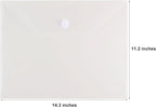 11 x 14 Large Clear Plastic Envelopes Document File Storage Holder 20 Pack Hook - Image 2