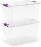 Sterilite 24-Pack 66 Quart ClearView Latch Box, Stackable Organizer Bins - Image 9