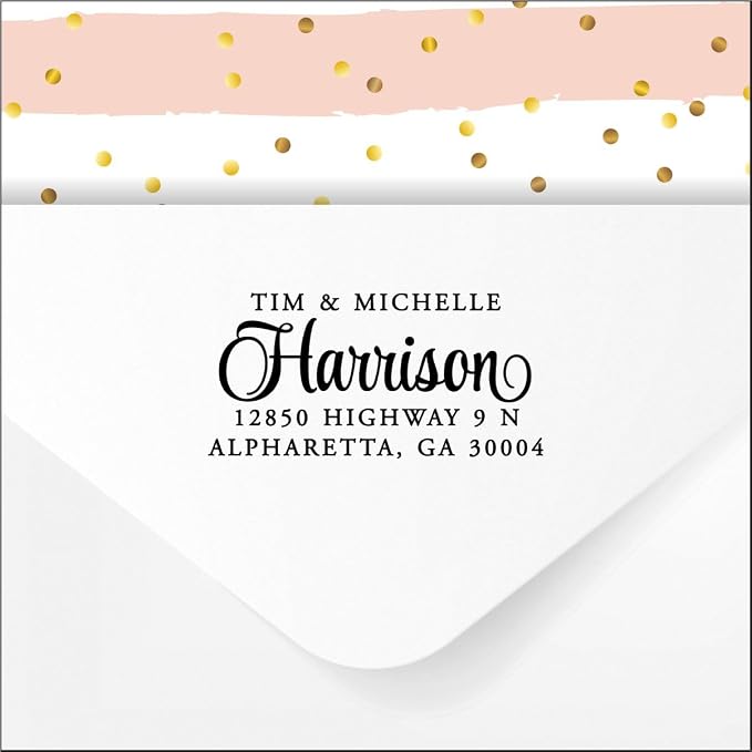PrettySweetParty Self Inking Return Address Stamp by PrettySweetParty