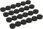 Bullseye Office 24 Round Black Fridge Magnets, Button Shaped, Small Colorful by BullseyeOffice