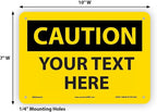 AccuformNMC Custom OSHA Style Caution Sign 7 x 10 Inches Aluminum Safety Sign - Image 6