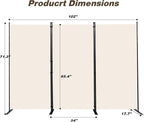 CHOSENM Room Divider, 3 Panel Folding Privacy Screens - Image 2