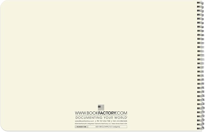 BookFactory Accounting Ledger Notebook/Large 6 Column Accounting Ledger - Image 4