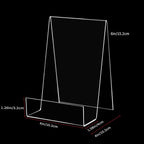 ZOEY Acrylic Book Stand with Ledge Clear Display Easels Plate - Image 2