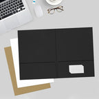 LUXPaper 9" x 12" Presentation Folders | Two Pocket | Midnight Black | 100lb. - Image 6