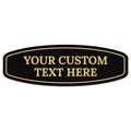 Custom Wall or Door Sign, Personalized Round Plaque Engraved Message by SigoSigns