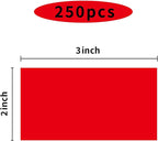 STARLIBOO 250 Red 2*3 Inch Rectangle Removable Writable Color Coding Labels - Image 2