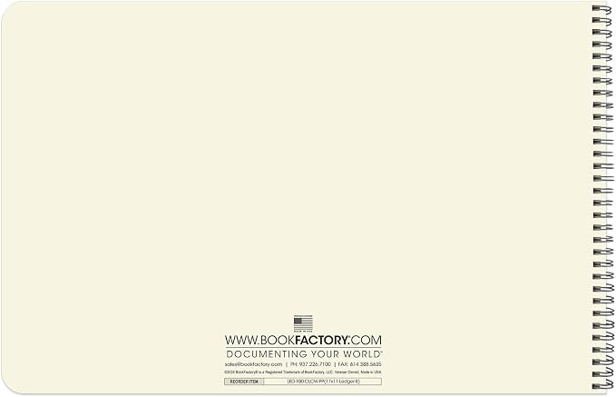 BookFactory Accounting Ledger Notebook/Large 8 Column Accounting Ledger - Image 4