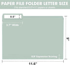 File Folder, RAZCC 100 Pack Colored File Folders, 1/3 Cut Tab File Folder - Image 2