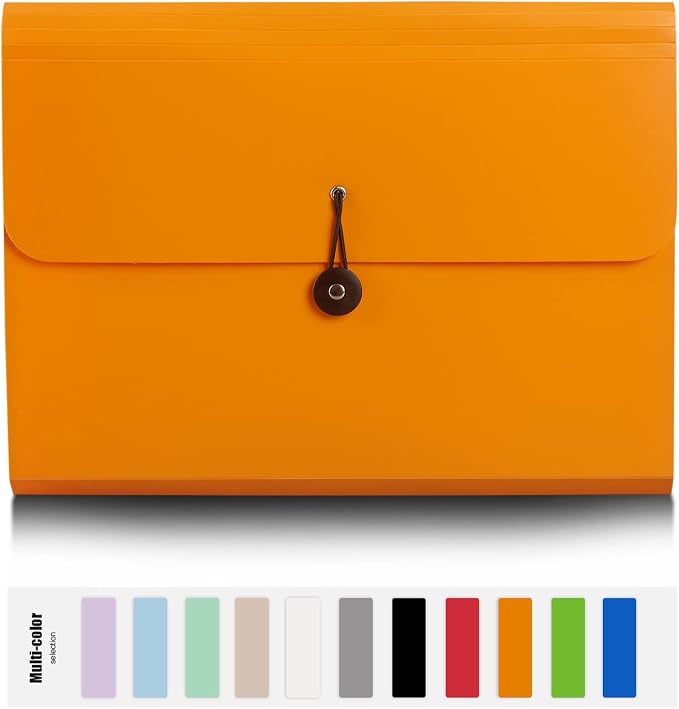 Nicfaec Expanding File Folder, 13 Pockets, Polypropylene - Image 3