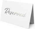 10 Pack Silver Reserved Table Signs by Iricus