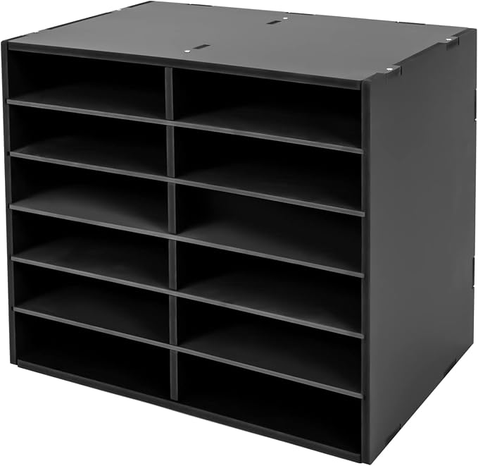 12 Slots Mail Sorters for Office, PVC Literature Organizer - Image 4