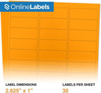 Neon Orange Address Labels - Image 2