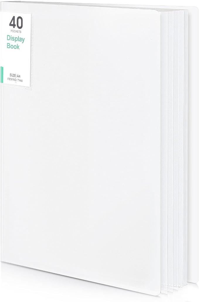 Phyxin 40-Pocket Portfolio Binder Organizer, Binder Sheet Protectors 8.5" x 11" by Phyxin