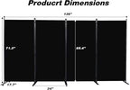 CHOSENM Room Divider, 4 Panel Folding Privacy Screens - Image 2