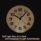 FAMICOZY Automatically Backlighted Alarm Clock, Silent No Ticking - Image 2