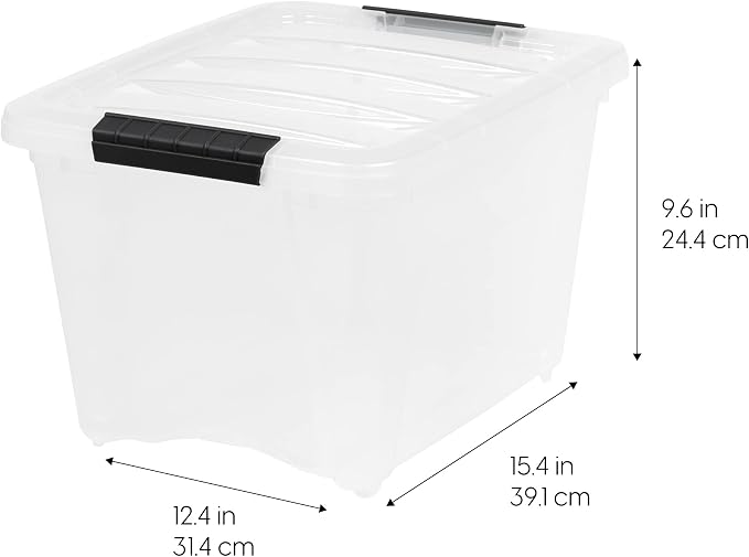 IRIS USA 19 Qt Stackable Plastic Storage Bins - Image 2